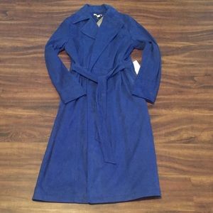 NWT Suede-like fully lined coat. Eva Mendes brand